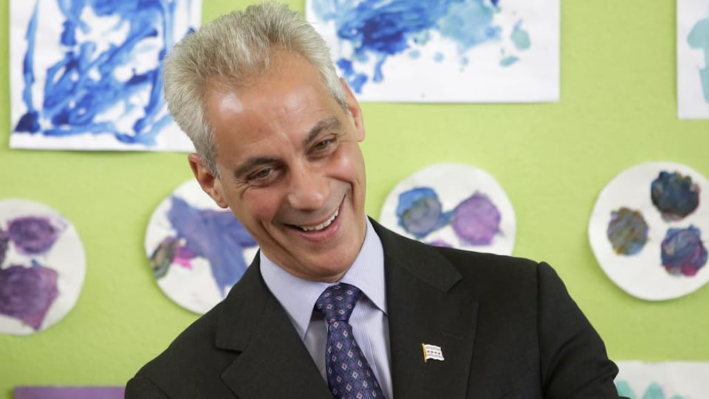 ‘Rahm Emmanuel, of whom his friend and former boss Barack Obama once said that when he lost his middle finger in an accident it rendered him practically mute, was re-elected as mayor of Chicago last week. But only narrowly and only after being forced into a runoff. It is a development that should be watched carefully in Ireland because it just may mark the death of the Irish machine.’ Photograph: Joshua Lott/Getty Images