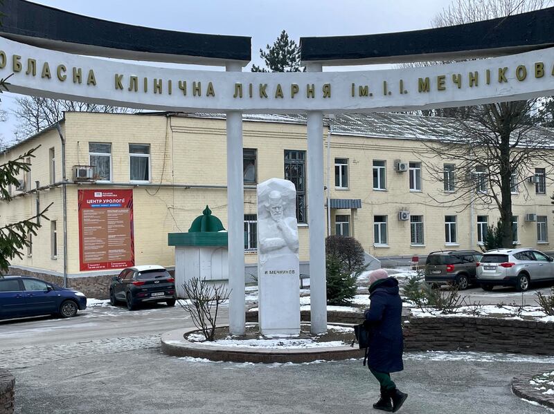 The Mechnikov hospital in the city of Dnipro in eastern Ukraine. It is the closest major hospital to the front line and has treated tens of thousands of wounded Ukrainian soldiers. Photograph: Daniel McLaughlin