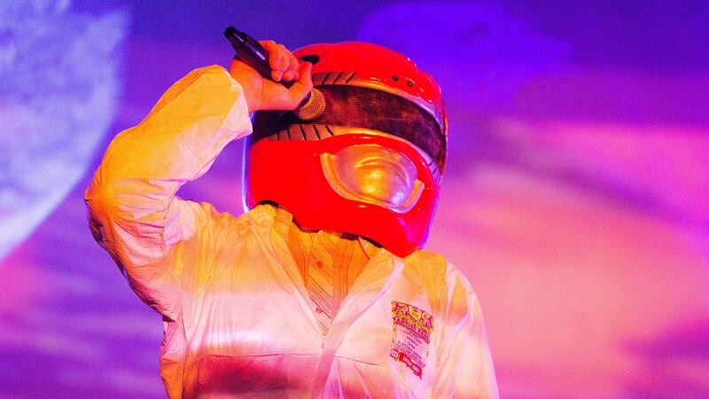 Gruff Rhys of Super Furry Animals onstage at the Electric Arena on Friday night at Electric Picnic. Photograph: Dave Meehan/The Irish Times
