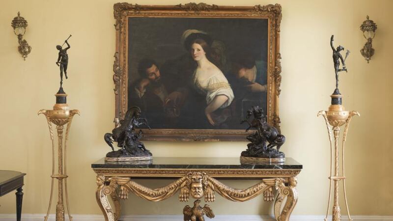 A pair of Irish Regency neoclassical torchères from Courtown House, attributed to Del Vecchio, of Dublin, are estimated by Adam’s at €20,000-€30,000