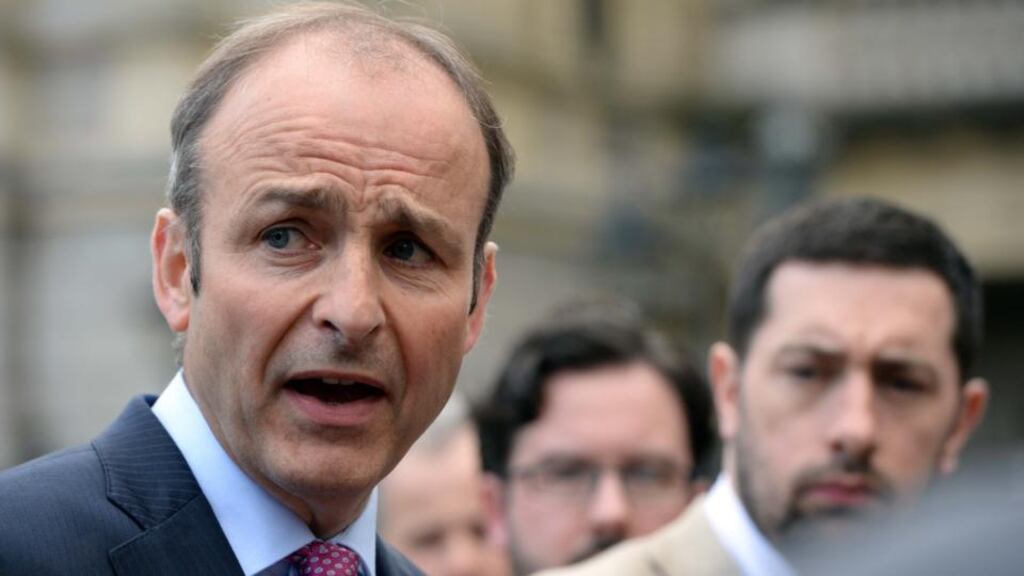 Fianna Fáil leader Micheál Martin: he said it had been the Government’s policy to allow banks to “dictate the pace, shape and nature of arrangements”. Photograph: Eric Luke/The Irish Times