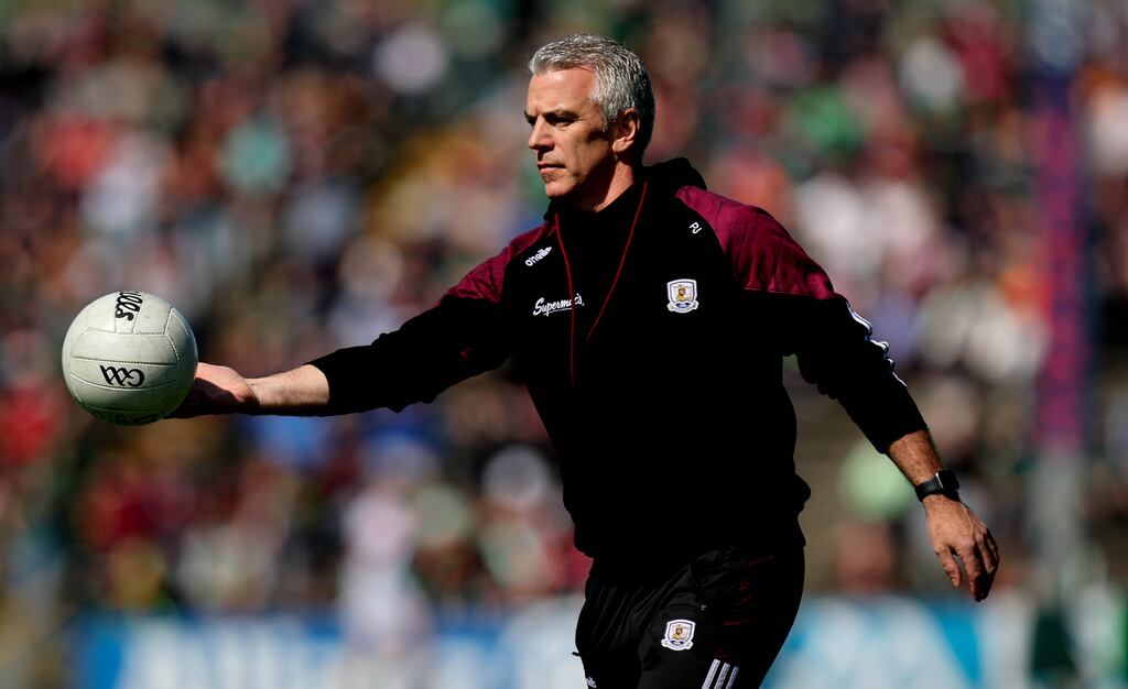 Galway manager Pádraic Joyce: 'What we have there seems to be doing okay.' Photograph: Ryan Byrne/INPHO