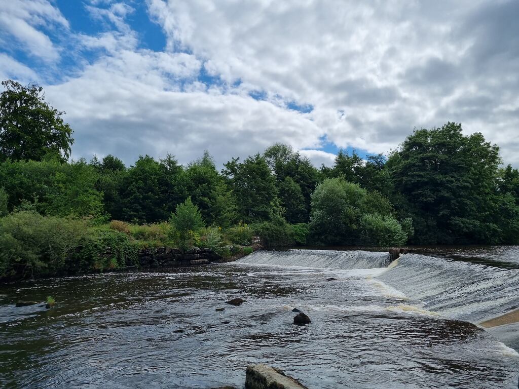 The Annacotty Weir on the Mulkear River in Co Limerick