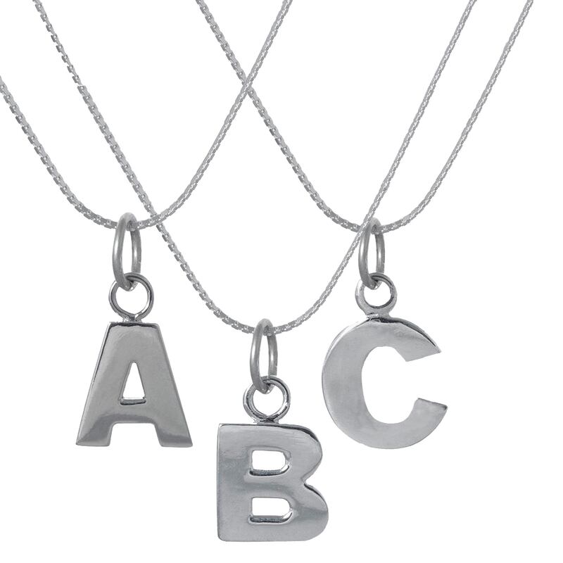 Letter pendants in sterling silver €145 each from Edge Only