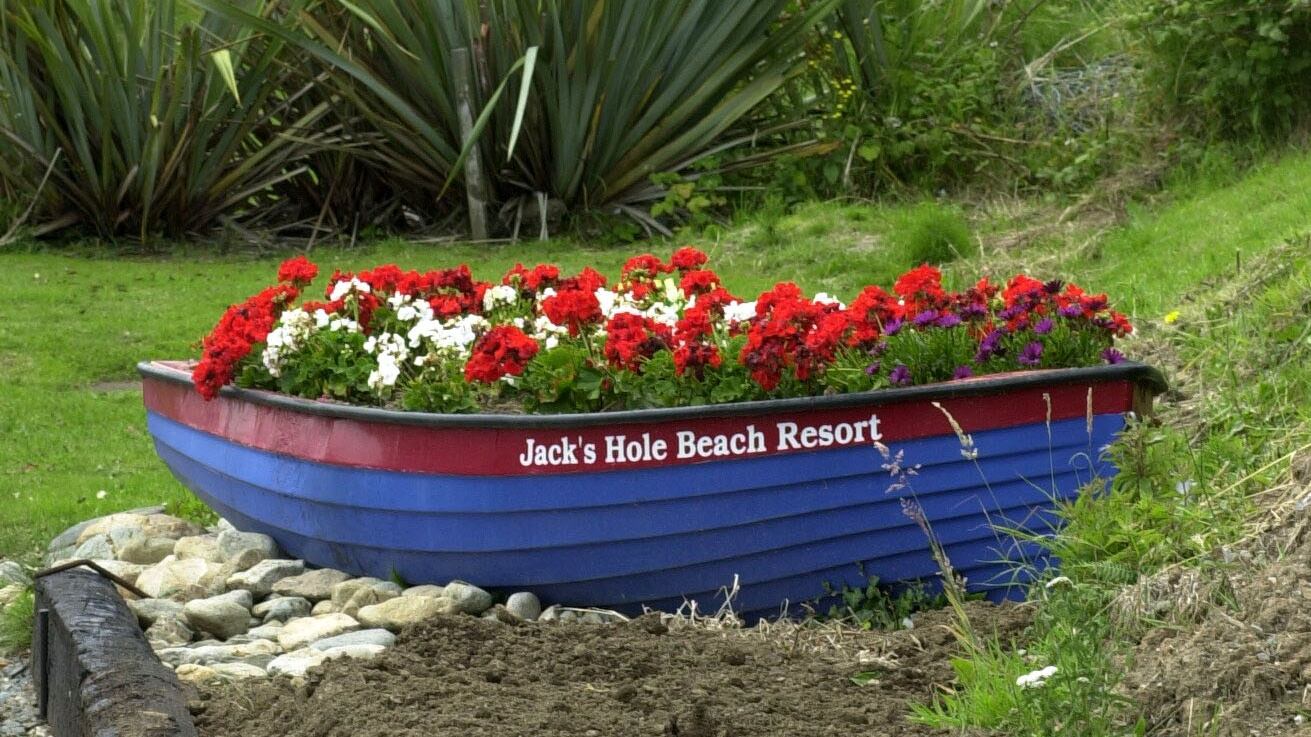 The beachfront mobile home park, Jack’s Hole Beach Resort, which is home to about 70 pitches, vary in price from €35,000 to €80,000. Photograph: Cyril Byrne
