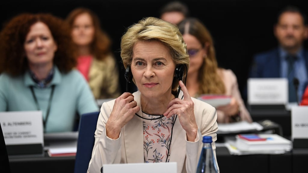 EU Commission president-designate Ursula von der Leyen. Photograph: Patrick Seeger/EPA