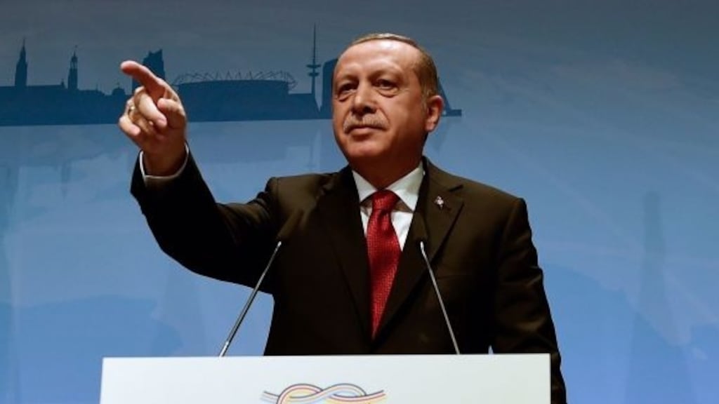 Recep Tayyip Erdogan: The latest decree is part of a crackdown triggered by last year’s failed coup. File photograph: Tobias Schwarz/AFP/Getty