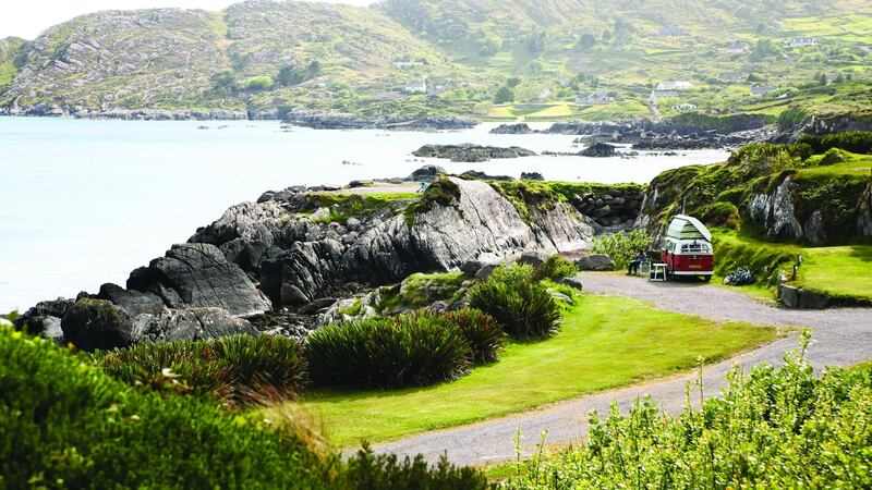 Taking time out in a remote spot by the coast. Photograph: Martin Dorey