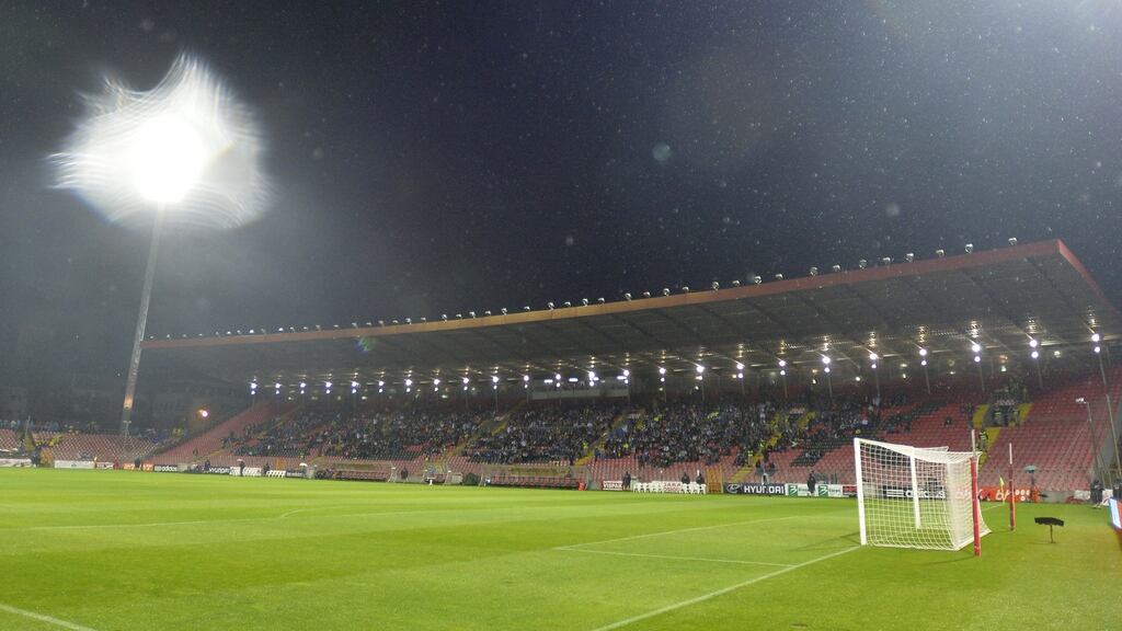 An overview of the Stadium Bilino Polje in Zenica. Photograph: Srdjan Stevanovic/Getty Images
