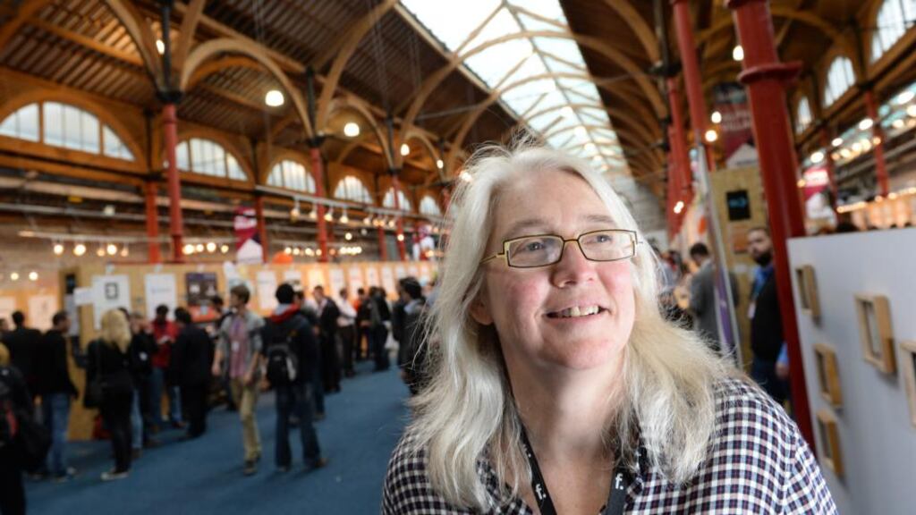 Jennifer Lawton of Makerbot Industries at the recent Web Summit  in the RDS,  Dublin. Photograph: Dara Mac Dónaill