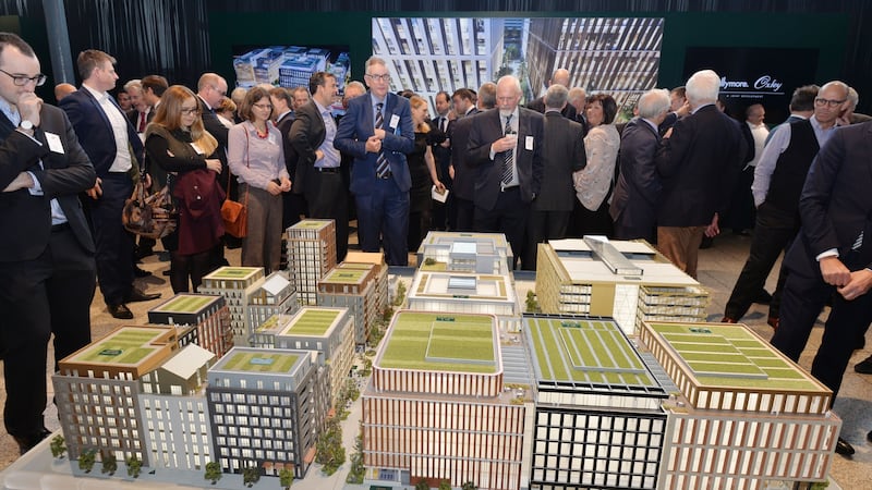A model of the Dublin Landings scheme which is taking shape in the north docklands. Photograph: Alan Betson