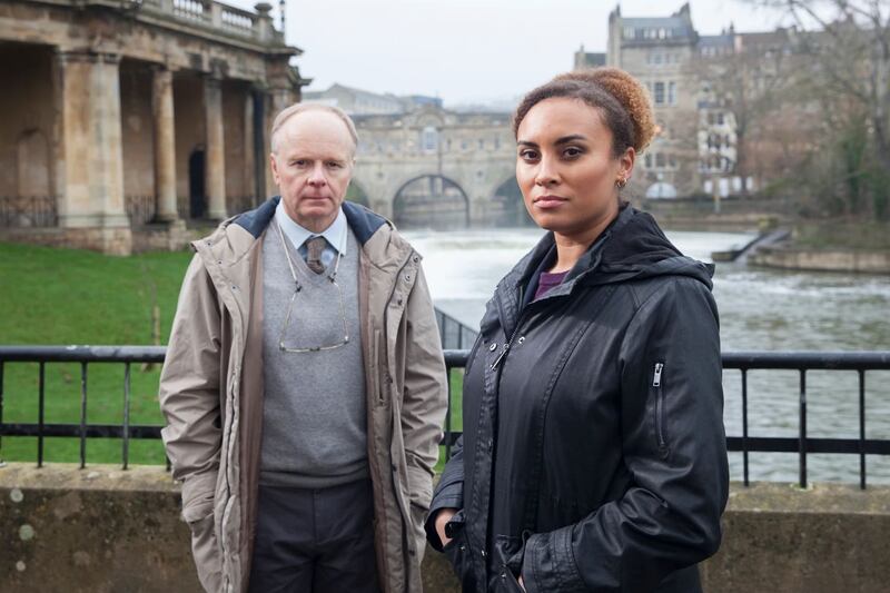 Jason Watkins and Tala Gouveia in McDonald & Dodds