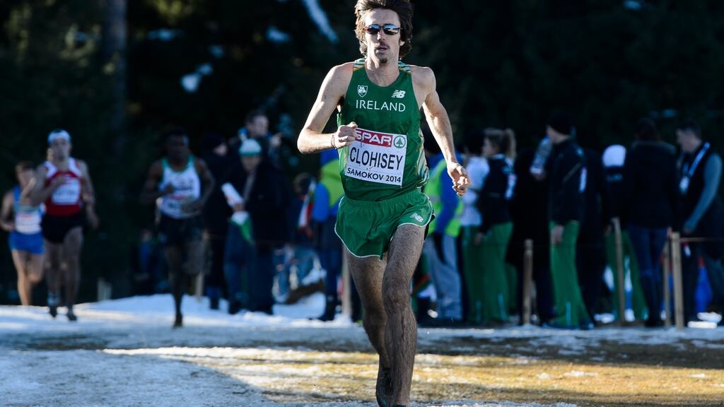 Mick Clohisey, along with Kevin Seaward and Paul Pollock, make up the Ireland team for the Olympic marathon in Rio this summer. Photo: Inpho