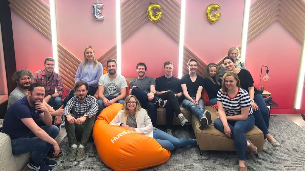 Some of the “DubSpot” team which helped build ServiceHub