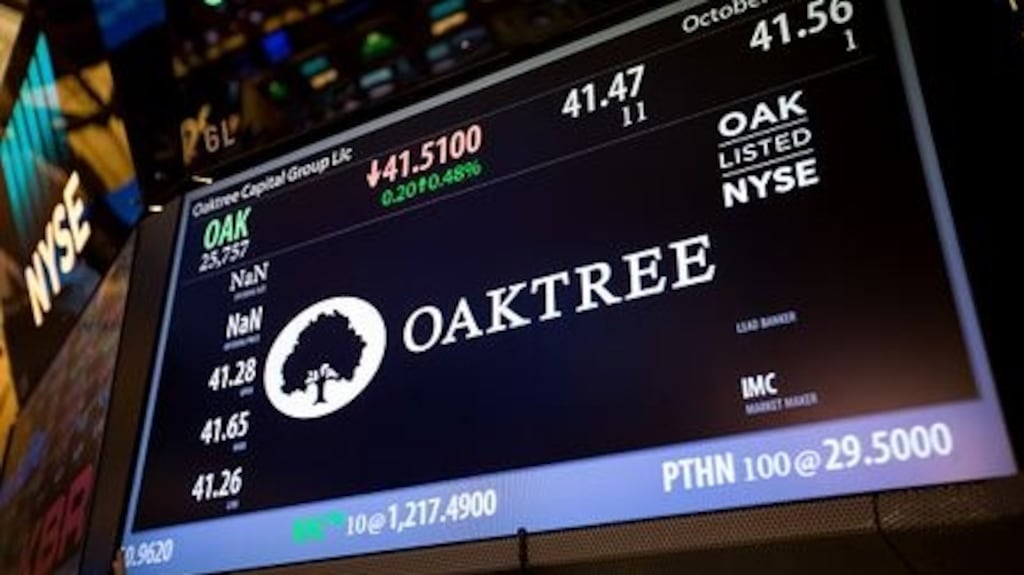 Oaktree Capital listing at NYSE: The fund bought the debt owed against the Strand apartment complex from State agency Nama in July last year as part of an overall package where it acquired liabilities secured on about 950 apartments and a large number of commercial buildings across the country. File photograph: Getty Images