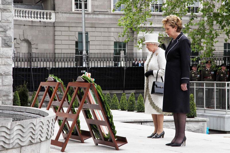 From the moment the Queen bowed her head so respectfully at the Garden of Remembrance, honouring those who had died as rebels against the British Empire, it was clear that something extraordinary was going on. Photograph: Getty