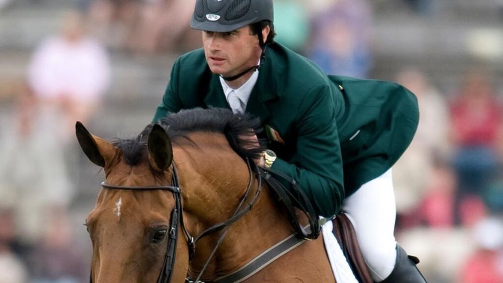 Denis Lynch: only three of the 10 starters got through to the fourth jump-off round where the Irish rider recorded the only clear with stallion Songe de Toscane. File photograph: Alan Crowhurst/ Getty Images
