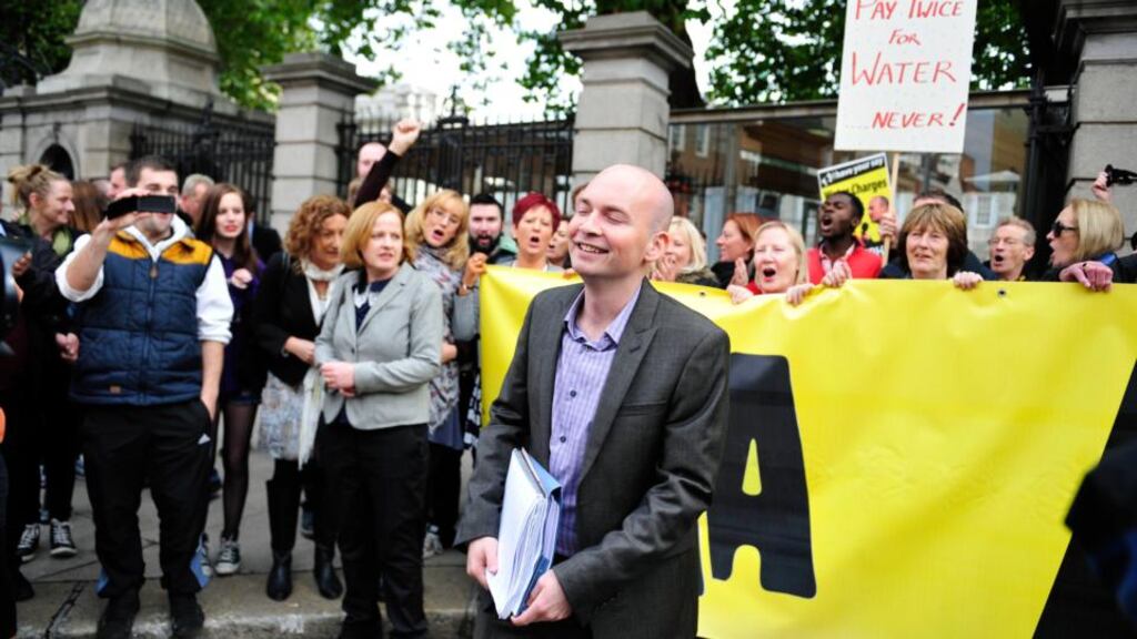 ‘Budget day was enlivened by the arrival in the chamber of the two new TDs elected in the two byelections (Paul Murphy, above, and Michael Fitzmaurice) and in a welcome development both were given an opportunity to speak on their first day.’ Photograph: Aidan Crawley