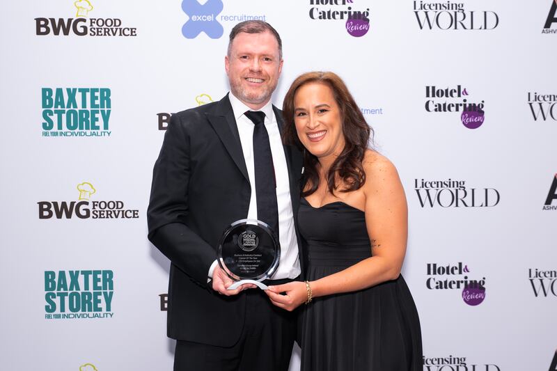 Alan Mahoney, general manager at Compass Group Ireland, AerCap, Dublin; Anni Pesola Ferrerira, sous chef hospitality & catering at Compass Group Ireland, AerCap, Dublin. Photographer: Ruben Morrissey-Fernandez/Ruby Productions