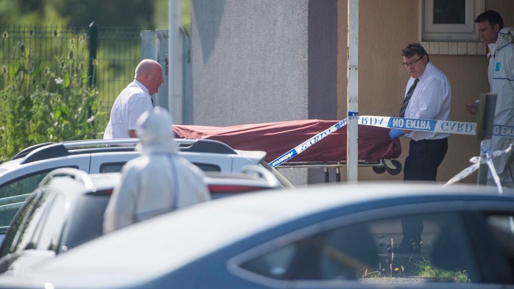 The remains of Joe O’Callaghan are brought from his home in Douglas, Cork on Monday. Photograph: Michael Mac Sweeney/Provision