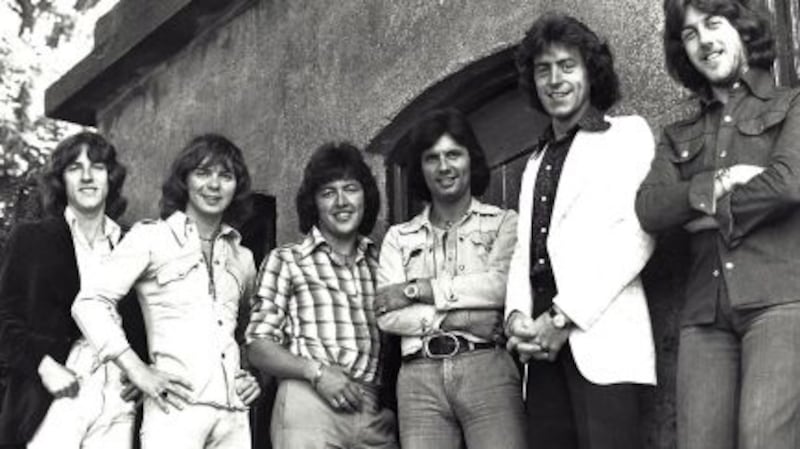 Miami Showband’s Tony Geraghty, Fran O’Toole, Ray Millar, Des McAlea, Brian McCoy and Stephen Travers. Photograph courtesy of Stephen Travers