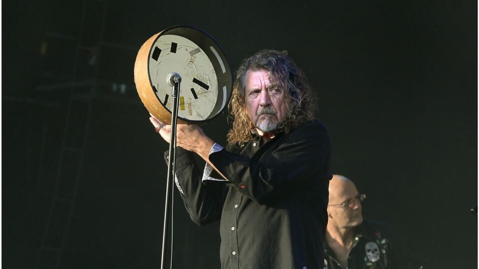 Robert Plant on the main stage at Electric Picnic Festival. Photograph: Brenda Fitzsimons / The Irish Times