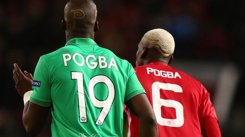 Paul Pogba came up against his brother Florentin. Photo: Dave Thompson/AP