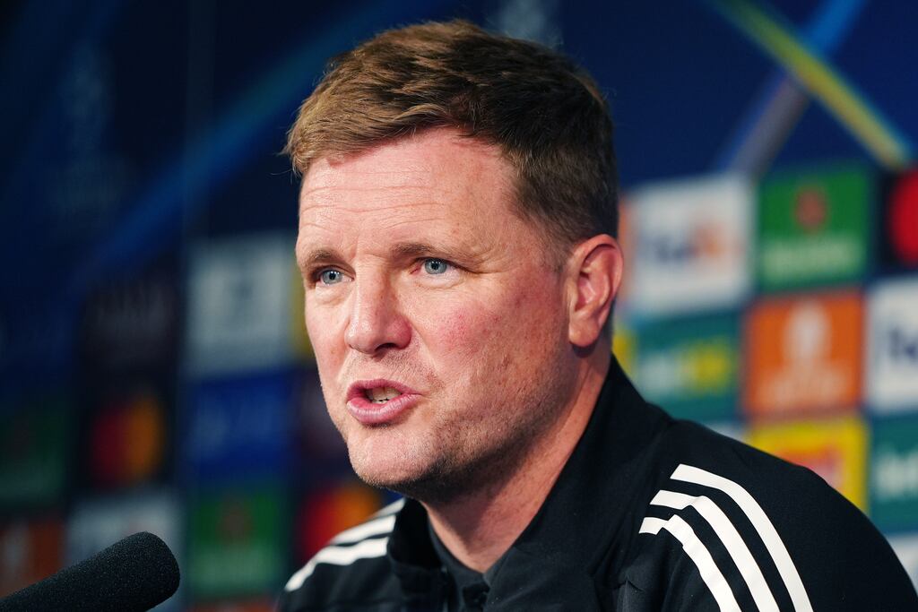 Newcastle United manager Eddie Howe. Photograph: Owen Humphreys/PA