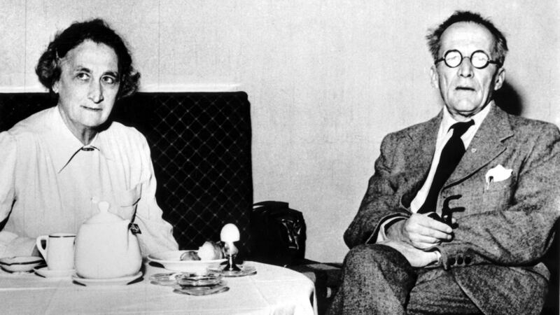 Schrödinger at breakfast with his wife, Anny, in a Vienna hotel. Photograph: SSPL/Getty Images