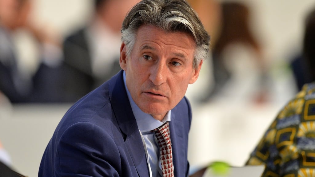 International Association of Athletics Federations president Sebastian Coe: decision will be announced at a press conference in Monaco on Tuesday. Photograph: Mark Runnacles/Getty Images