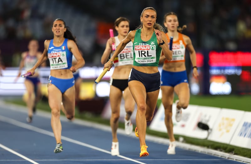 Mawdsley on her way to winning gold. Photograph: Morgan Treacy / Inpho