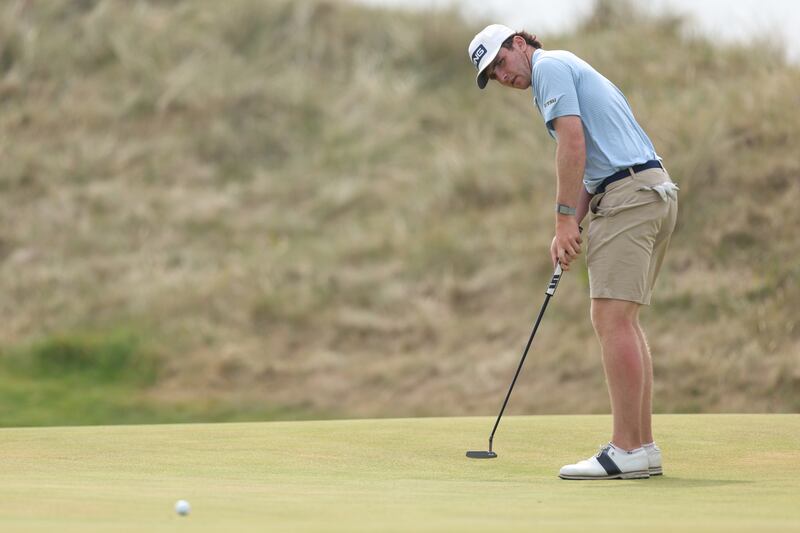 Gavin Tiernan during the semi-finals of the Amateur Championship at Royal St George's in Sandwich, England. Photograph: Oisín Keniry/R&A/R&A via Getty Images