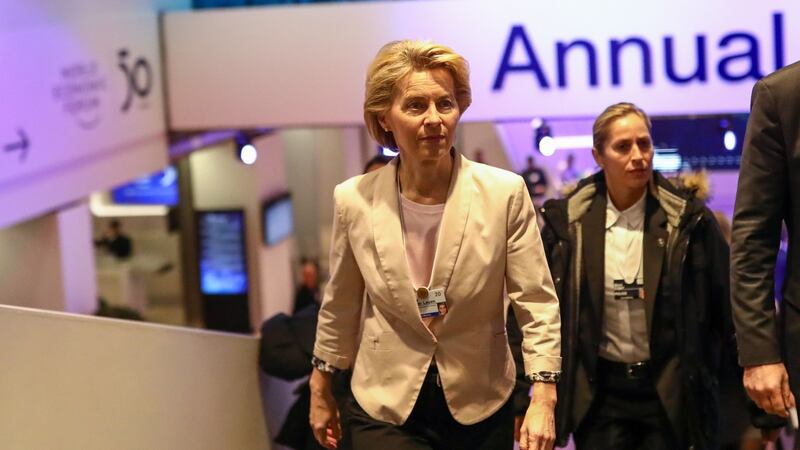 Ursula von der Leyen, president of the European Commission at the World Economic Forum in Davos, Switzerland.
