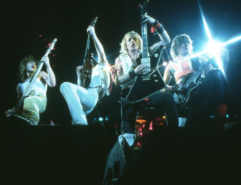 Def Leppard: the band performing in 1983. Photograph: Michael Ochs Archives/Getty