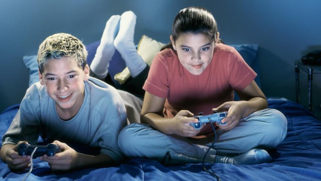 The sudy found that students who play one-player video games between once a month and almost every day perform better in mathematics, reading, science and problem solving, on average, than students who play one-player games every day. Photograph: Getty Images
