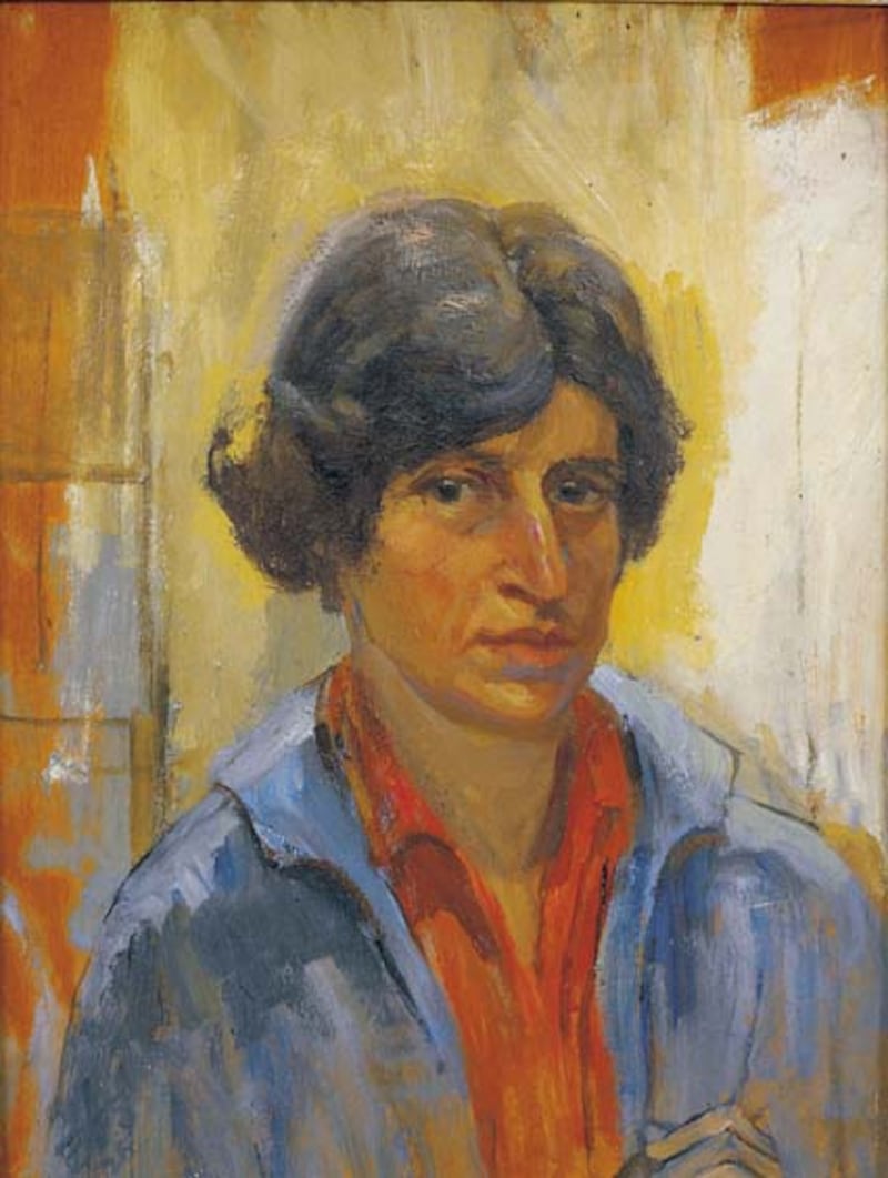 A self-portrait by Estella Solomons, a leading painter who was also a member of Cumann na mBan