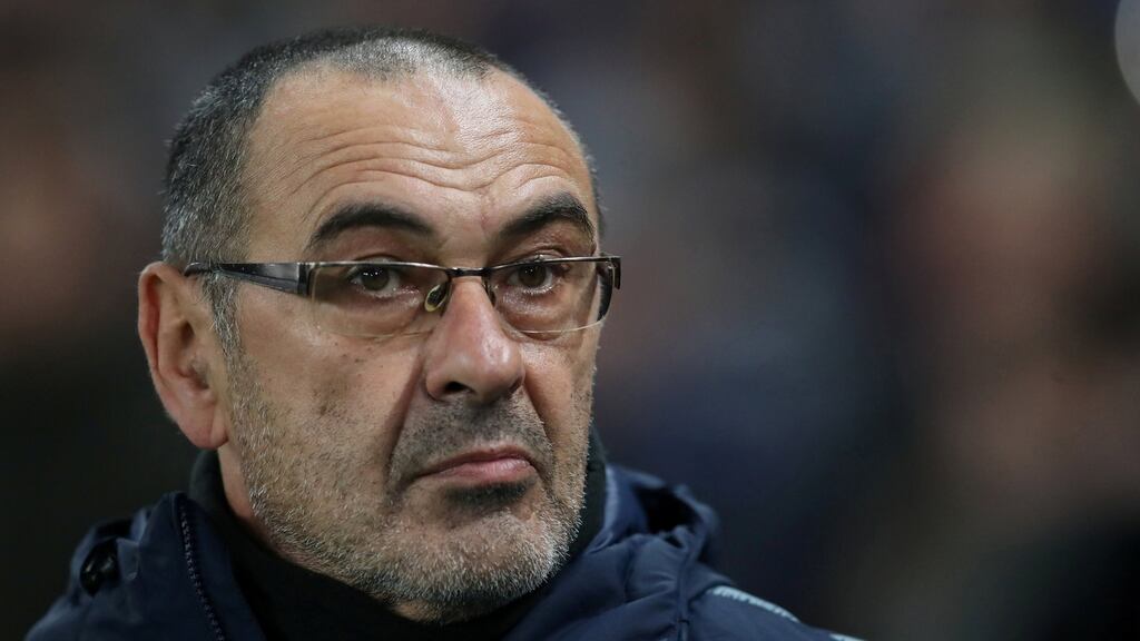 Maurizio Sarri: “We need to change the mentality, not because the old mentality was bad. But it’s not suitable with the new way of playing.” Photograph: Peter Cziborra/Reuters