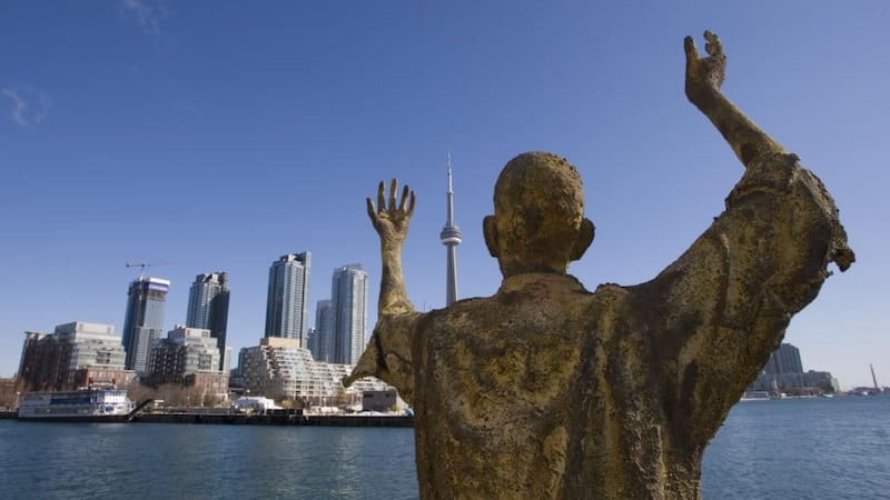 Famine memorial: Toronto from Ireland Park. Photograph: David Cooper/Toronto Star via Getty