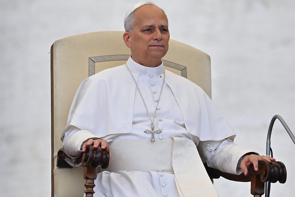 Pope Leo XIV during the weekly audience at St Peter's square in the Vatican on September 10. Photo by Andreas Solaro/AFP via Getty