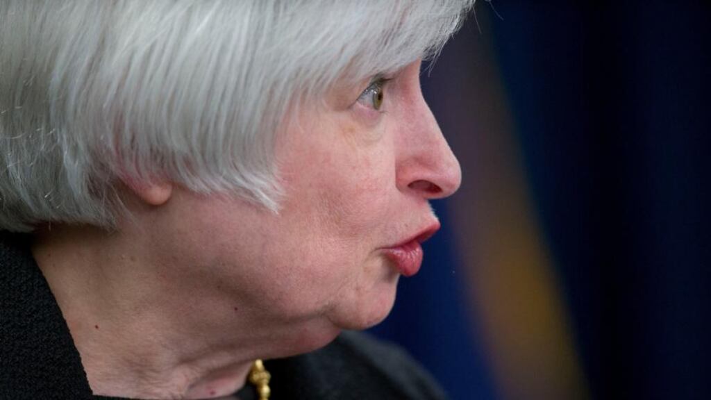 Janet Yellen, chair of the US Federal Reserve whose officials left interest rates unchanged last week. Photograph: Andrew Harrer/Bloomberg