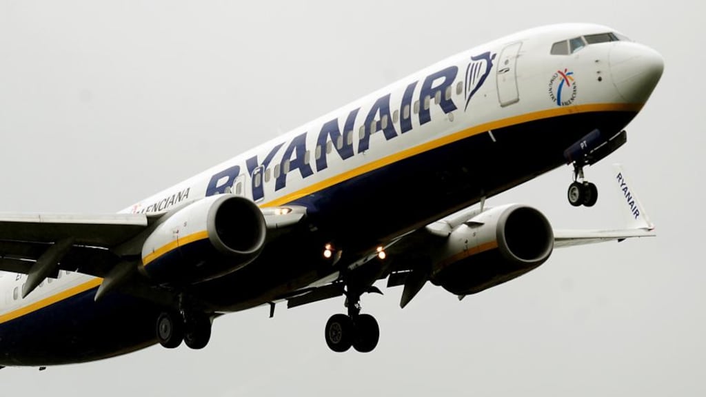 Ryanair’s results statement included a warning that low airfares will hit its full-year profits, and it now expects the “out-turn to be between €500 million and €520 million due entirely to this lower fare environment”. Photograph: Rui Vieira/PA Wire