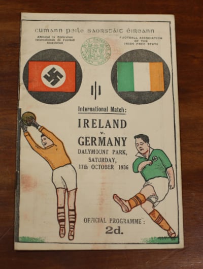 A match programme from the game.