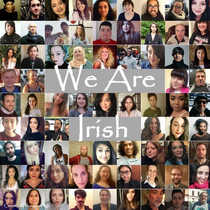 The full collage made by Úna-Minh Kavanagh from responses to the #WeAreIrish hashtag. Photograph: Úna-Minh Kavanagh