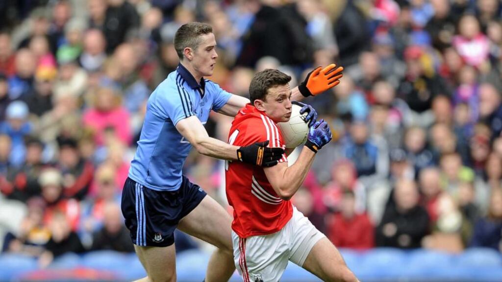 Cork’s Mark Collins: pierced the Dublin attack to score a goal in the league final at Croke Park. Photo: Tommy Grealy/Inpho