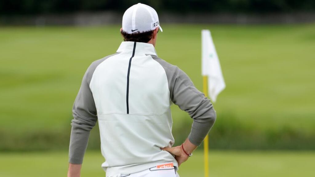 Rory McIlroy has struggled to get up and running at Fota on the first day. Photograph: Ross Kinnaird/Getty Images