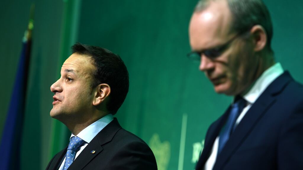 Taoiseach Leo Varadkar and Tánaiste Simon Coveney. “Dublin’s summit plan is a unilateral demand, in breach of protocol and precedent.” Photograph: Clodagh Kilcoyne/Reuters