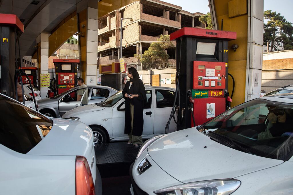 Food shelves are well stocked, but petrol and diesel shortages are a major concern. Photograph: Arash Khamooshi/New York Times