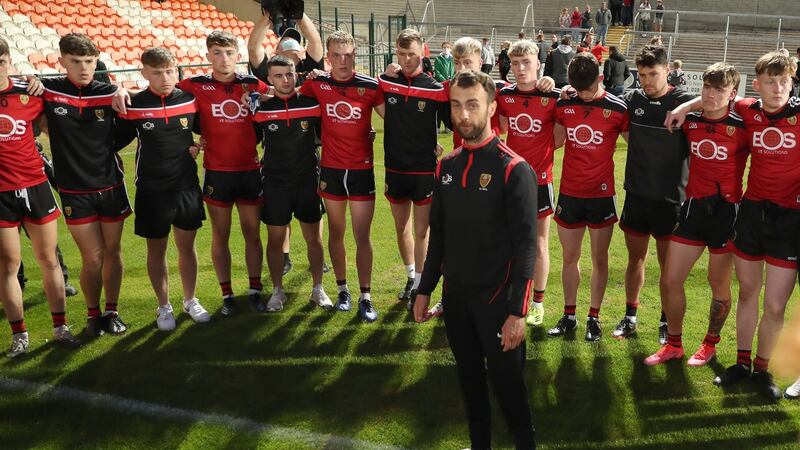 Last year’s Under-20 title was Down’s first Ulster title at any grade in 12 years. Photograph: Declan Roughan/Inpho