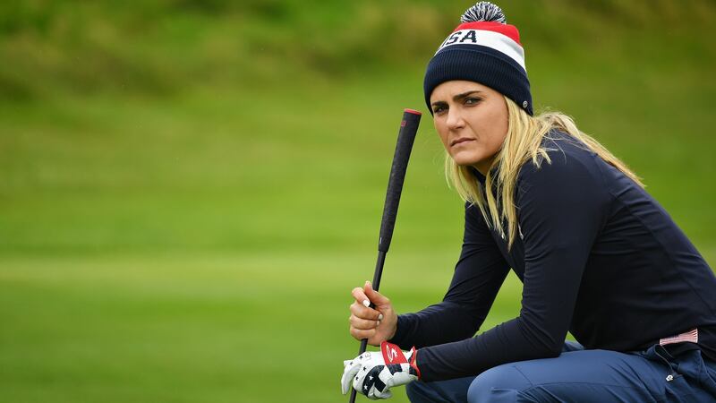 Lexi Thompson during the Solheim Cup at Gleneagles in 2019. Photograph: Stuart Franklin/Getty Images