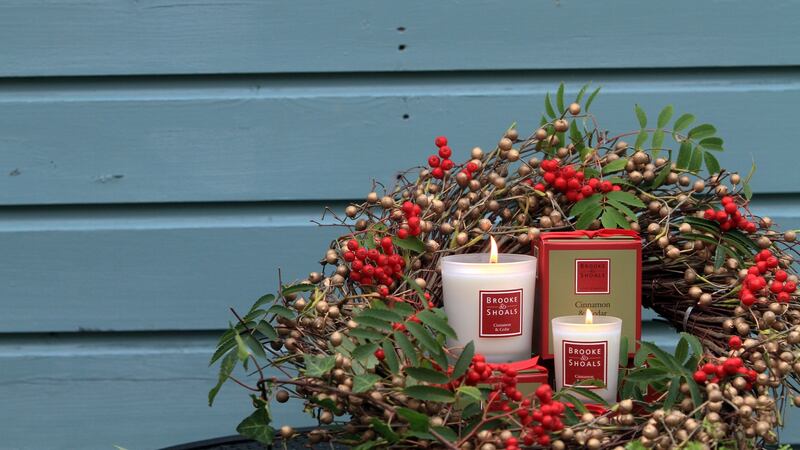 Brooke & Shoals has released a limited edition Christmas candle made from a blend of cinnamon, spices with the fresh, woody notes of cedar to create an uplifting Christmassy atmosphere. Photograph: Nick Bradshaw